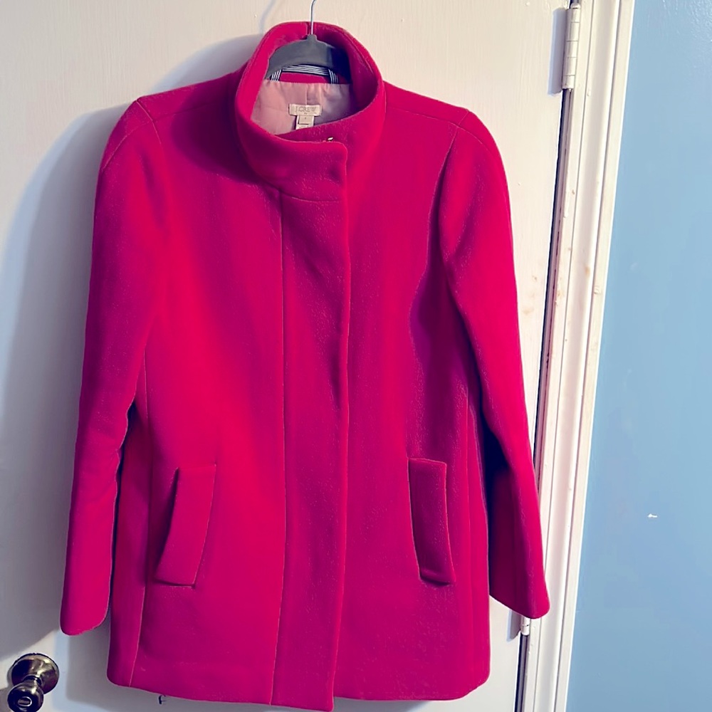 J. Crew Factory City Coat Size 6 Pink
